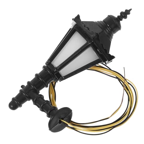 Garneck Wandlampe Puppenhauslicht Mini-Lampenmodelle Puppenhaus-Miniaturzubehör Miniatur-Szenenmodell Mini-Verzierung spielzeughaus dollhaus 1:25 Minilicht modellhaus Szene zubehör Black von Garneck