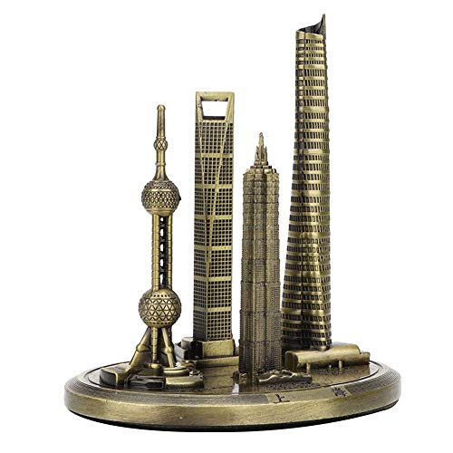 Garosa Architektur Shanghai Gebäude Kit Oriental Pearl Tower Globales Finanzzentrum Modell Shanghai Building Collection Souvenir(Bronze S) von Garosa