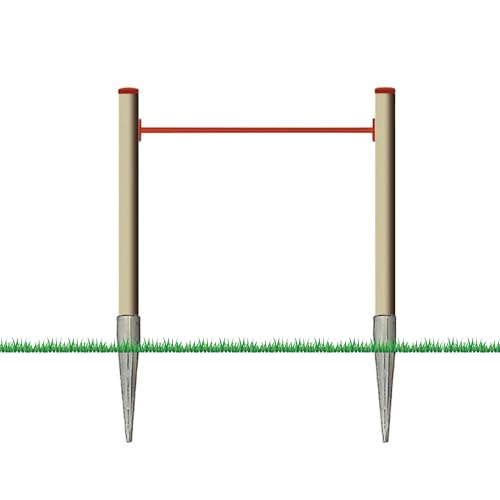 Gartenpirat Einzelreck Modell ELR aus Lärche mit Reckstange rot von Gartenpirat