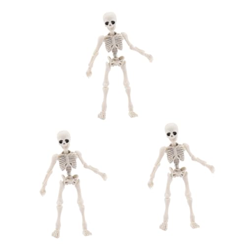 3st Skelett Mann Modell Dekorationen Skeletthand Verrückt Skelette Stütze Figur Menschlich Ecke Spinnennetz Kostüm Skelett-requisiten Halloween Tot Vampirzähne Hai Weiß Plastik Gatuida von Gatuida