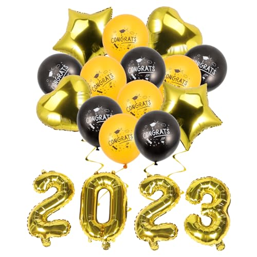 Gatuida 1 Satz Abschluss Ballon Ballonzubehör Junggesellinnenabschied Liefert Partyballon Abschluss-klassenzimmer-ornamente Geburtstagsabschluss Gänseblümchen Ballons Golden Aluminiumfolie von Gatuida