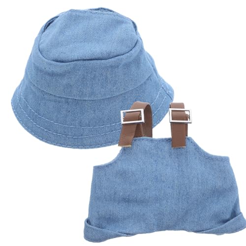 Gatuida 1 Set 17 cm Puppenkostüme mit Hosenträgern und Fischerhut – Spielzeugpuppen-Kleidungszubehör, Miniatur-Kappe-Outfit zum Basteln, Party-Ankleiden Gatuida 1 Set 17 cm Puppenkostüme mit Hosenträgern und Fischerhut – Spielzeugpuppen-Kleidungszubehör, Miniatur-Kappe-Outfit zum Basteln, Party-Ankleiden von Gatuida
