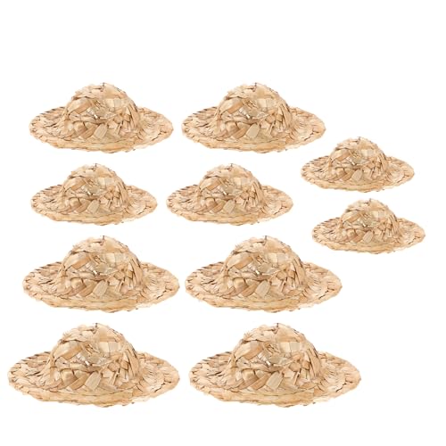 Gatuida 10 Stück Mini-Strohhüte zum Basteln – gefüllte Puppen, winzige Sombrero-Mützen, mexikanische Fiesta-Miniaturhüte für DIY-Bastelprojekte Gatuida 10 Stück Mini-Strohhüte zum Basteln – gefüllte Puppen, winzige Sombrero-Mützen, mexikanische Fiesta-Miniaturhüte für DIY-Bastelprojekte von Gatuida