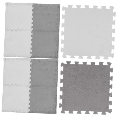 Gatuida 10 Stück Teiliges Puzzle Spielteppich aus Weichem Plüschigem Schaumstoff mit Rutschfester Unterseite als Krabbeldecke und Bodenschutz für Junge Mädchen und Kleinkinder Weiß Gatuida 10 Stück Teiliges Puzzle Spielteppich aus Weichem Plüschigem Schaumstoff mit Rutschfester Unterseite als Krabbeldecke und Bodenschutz für Junge Mädchen und Kleinkinder Weiß von Gatuida