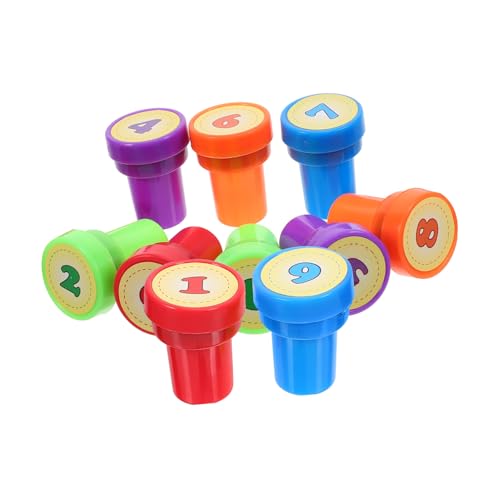 Gatuida 10 Stück Teiliges Zahlen Stempelset für Robustes DIY Stempelspielzeug mit Bunten Zahlenmotiven als Partygeschenk Klassenbelohnung für Kreatives Journaling Gatuida 10 Stück Teiliges Zahlen Stempelset für Robustes DIY Stempelspielzeug mit Bunten Zahlenmotiven als Partygeschenk Klassenbelohnung für Kreatives Journaling von Gatuida