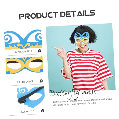 Gatuida 10 Teiliges Bunte Schmetterlings Masken aus Filz Atmungsaktiv und Langlebig für Party Maskerade und Karneval mit Kreativem Design in Gelb Orange und Blau Gatuida 10 Teiliges Bunte Schmetterlings Masken aus Filz Atmungsaktiv und Langlebig für Party Maskerade und Karneval mit Kreativem Design in Gelb Orange und Blau von Gatuida