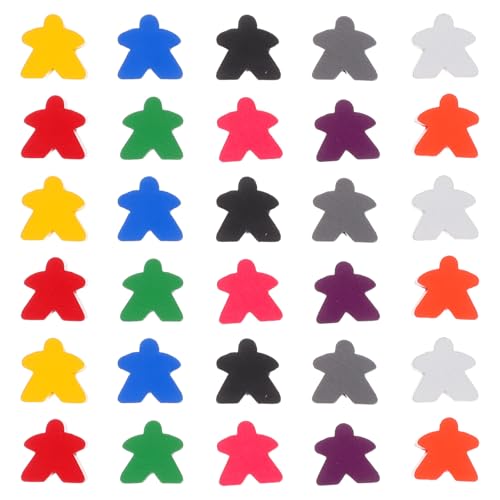 Gatuida 100 Stück Meeples-Spielmarken: Hölzerne Schachfiguren, Brettspielfiguren – Mehrfarbige Holz-Meeples für das Zählen und Sortieren im Klassenzimmer der Familie – Schach-Ersatzzubehör Gatuida 100 Stück Meeples-Spielmarken: Hölzerne Schachfiguren, Brettspielfiguren – Mehrfarbige Holz-Meeples für das Zählen und Sortieren im Klassenzimmer der Familie – Schach-Ersatzzubehör von Gatuida