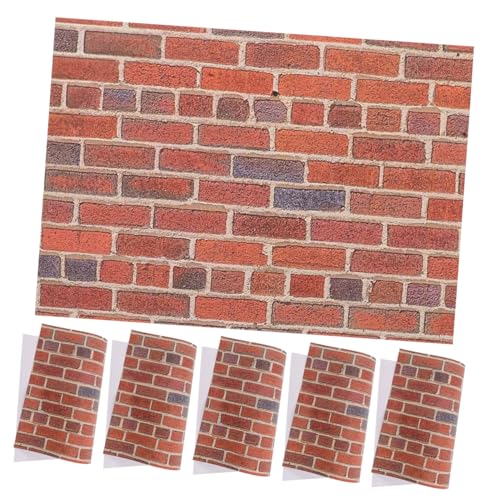 Gatuida 12 Blatt Puppenhaus Tapete Selbstklebende Backsteinoptik Wandverkleidung Realistische Ziegelmauer Textur Für DIY Puppenhaus Dekoration Gatuida 12 Blatt Puppenhaus Tapete Selbstklebende Backsteinoptik Wandverkleidung Realistische Ziegelmauer Textur Für DIY Puppenhaus Dekoration von Gatuida
