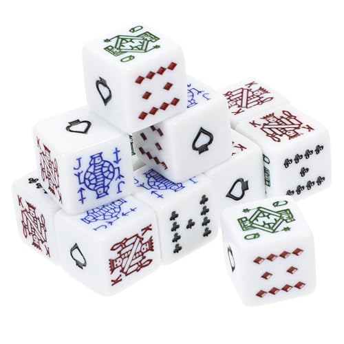 Gatuida 12 Stück Teiliges Tragbares Pokerwürfel Set Weiße Würfel mit Abnutzungsfesten Acryl Chips Praktisches Partyzubehör für Geburtstagsfeiern und Spielabende Gatuida 12 Stück Teiliges Tragbares Pokerwürfel Set Weiße Würfel mit Abnutzungsfesten Acryl Chips Praktisches Partyzubehör für Geburtstagsfeiern und Spielabende von Gatuida