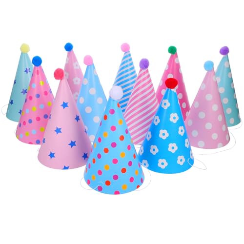 Gatuida 12-teiliges Kegelhüte-Set für Geburtstagspartys: Papierhüte-Set für Geburtstage für Kinder – Partykappen aus Papier für Feierdekorationen, Fotoautomaten-Zubehör Gatuida 12-teiliges Kegelhüte-Set für Geburtstagspartys: Papierhüte-Set für Geburtstage für Kinder – Partykappen aus Papier für Feierdekorationen, Fotoautomaten-Zubehör von Gatuida