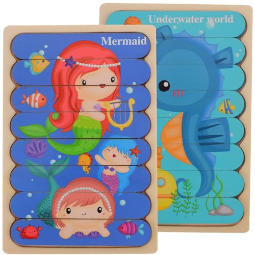 Gatuida 1Satz Holz Puzzle für Kognitives Matching Puzzle mit Leuchtenden Farben Frühes Lernspielzeug für Kleinkinder Meeresmotiv Mermaid Gatuida 1Satz Holz Puzzle für Kognitives Matching Puzzle mit Leuchtenden Farben Frühes Lernspielzeug für Kleinkinder Meeresmotiv Mermaid von Gatuida
