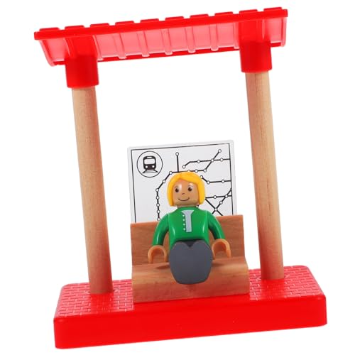 Gatuida 1Satz Mini Modell mit Gleisen für Pädagogisches Bauzubehör aus Hochwertigem Holz für Kreative Spielwelten und Eisenbahn Szenen Gatuida 1Satz Mini Modell mit Gleisen für Pädagogisches Bauzubehör aus Hochwertigem Holz für Kreative Spielwelten und Eisenbahn Szenen von Gatuida