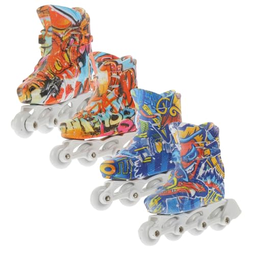 Gatuida 2 Paare Mini Finger Rollschuhe Leichtes Kunststoff Fingertip Skateboard Stressabbauendes Fingerspielzeug für Tragbares Finger Skateboard Zubehör Fördert Fingerfertigkeit und Gatuida 2 Paare Mini Finger Rollschuhe Leichtes Kunststoff Fingertip Skateboard Stressabbauendes Fingerspielzeug für Tragbares Finger Skateboard Zubehör Fördert Fingerfertigkeit und von Gatuida