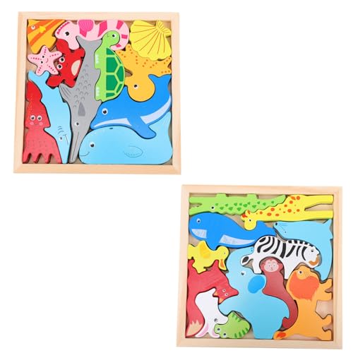Gatuida 2 Sätze Holzpuzzle Tiere aus Hochwertigem Holz Farbenfrohes Lernspielzeug für Ab Jahren Pädagogisches Cartoon Jigsaw Feinmotorik und Visuellen Fähigkeiten Gatuida 2 Sätze Holzpuzzle Tiere aus Hochwertigem Holz Farbenfrohes Lernspielzeug für Ab Jahren Pädagogisches Cartoon Jigsaw Feinmotorik und Visuellen Fähigkeiten von Gatuida