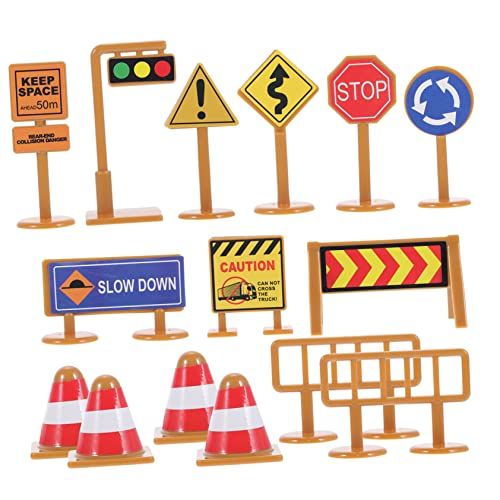 Gatuida 2 Sätze Mini Verkehrsschilder mit Teilen Farbenfrohe Verkehrszeichen und Absperrungen Pädagogisches Rollenspiel für Sicher Robust für Lernspiel und Geschenk Gatuida 2 Sätze Mini Verkehrsschilder mit Teilen Farbenfrohe Verkehrszeichen und Absperrungen Pädagogisches Rollenspiel für Sicher Robust für Lernspiel und Geschenk von Gatuida