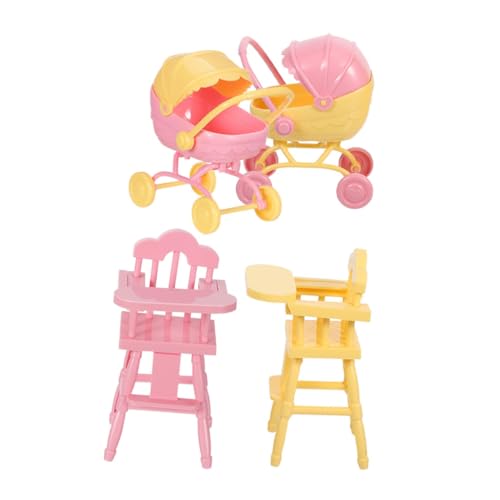 Gatuida 2 Sätze Realistische Babywagen und Hochstuhl aus Abs Kompakte Miniatur Stühle für Puppenhaus Dekoration Tragbare Tiny Furniture für Spielspaß Gatuida 2 Sätze Realistische Babywagen und Hochstuhl aus Abs Kompakte Miniatur Stühle für Puppenhaus Dekoration Tragbare Tiny Furniture für Spielspaß von Gatuida