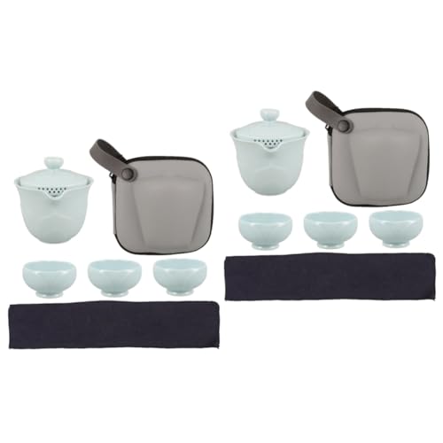 Gatuida 2 Sätze Reise-Tee-Set Teetasse Set Zum Aufbrühen Von Chinesischem Tee Geschirrset Aus Keramik Teeservice Aus Keramik Porzellan von Gatuida