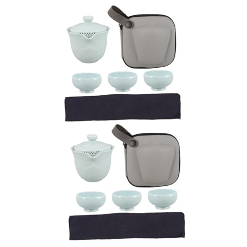 Gatuida 2 Sets Reise Teeset Teebecher Teetasse Teetassen Keramik Teetasse Keramik Tee Servierset Keramik Teegeschirr Chinesisches Teebrauset Kleine Teetasse Aus Porzellan von Gatuida