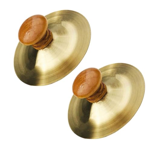 Gatuida 2 Stück Fingerzimbeln mit Holzgriff Kleine Metall Becken für Musikalisches Training Klare Klangqualität Robustes Percussion Instrument für Tanz Bühne und Kinderunterhaltung Gatuida 2 Stück Fingerzimbeln mit Holzgriff Kleine Metall Becken für Musikalisches Training Klare Klangqualität Robustes Percussion Instrument für Tanz Bühne und Kinderunterhaltung von Gatuida