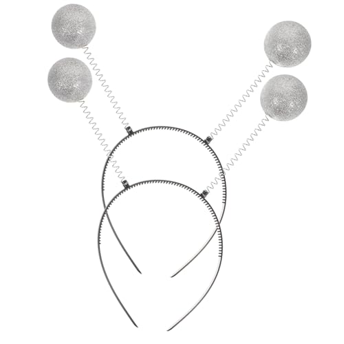 Gatuida 2 Stück Glitzernde Haarreifen mit Schwingenden Silberkugeln Leichte Kopfbedeckung für Halloween Party Kostüm und Festlichen Kopfschmuck für Damen Gatuida 2 Stück Glitzernde Haarreifen mit Schwingenden Silberkugeln Leichte Kopfbedeckung für Halloween Party Kostüm und Festlichen Kopfschmuck für Damen von Gatuida