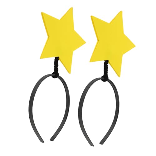 Gatuida 2 Stück Haarbänder mit Fünfzackigen Sternen Superleichte Bequeme für Party Bühnenauftritt Rave Robust und Sicher für Mädchen Gatuida 2 Stück Haarbänder mit Fünfzackigen Sternen Superleichte Bequeme für Party Bühnenauftritt Rave Robust und Sicher für Mädchen von Gatuida