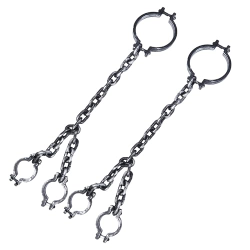 Gatuida 2 Stück Halloween Kunststoff Handschellen und Handgelenkfesseln Realistische Gruselige Partydekoration Langlebige Horror Requisiten für Kostüm und Haunted House Cosplay Zubehör Gatuida 2 Stück Halloween Kunststoff Handschellen und Handgelenkfesseln Realistische Gruselige Partydekoration Langlebige Horror Requisiten für Kostüm und Haunted House Cosplay Zubehör von Gatuida