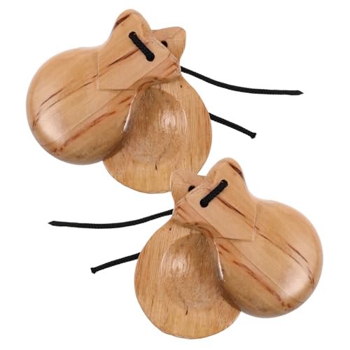 Gatuida 2 Stück Holz Kastagnetten Percussion Handinstrument Musikspielzeug Spanische Tanz Kastagnetten für Musikunterricht Familienfeiern Bühnenauftritte Gatuida 2 Stück Holz Kastagnetten Percussion Handinstrument Musikspielzeug Spanische Tanz Kastagnetten für Musikunterricht Familienfeiern Bühnenauftritte von Gatuida