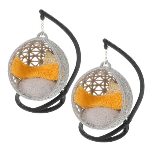 Gatuida 2 Stück Miniatur Hängesessel Stabile DIY Puppenhaus Schaukelstühle Kleine Dekorative Möbel für Schreibtisch und Miniaturwelten Vielseitig Nutzbar und Transportabel Gatuida 2 Stück Miniatur Hängesessel Stabile DIY Puppenhaus Schaukelstühle Kleine Dekorative Möbel für Schreibtisch und Miniaturwelten Vielseitig Nutzbar und Transportabel von Gatuida