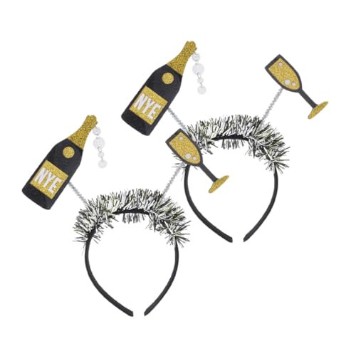 Gatuida 2 Stück Neujahrs party Haarreif Sektflasche Design aus Robustem Kunststoff Festlicher Kopfschmuck für Erwachsene Silvester Weihnachtsfeier Zubehör Gatuida 2 Stück Neujahrs party Haarreif Sektflasche Design aus Robustem Kunststoff Festlicher Kopfschmuck für Erwachsene Silvester Weihnachtsfeier Zubehör von Gatuida