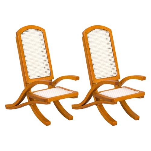 Gatuida 2 Stück Puppenhaus-Miniatur-Holzstühle im Maßstab 1:12, Mini-Vintage-Stuhl, Modellmöbel, Ornament für Spielzeughaus, Wohnzimmer, Basteln, Puppenhaus-Zubehör Gatuida 2 Stück Puppenhaus-Miniatur-Holzstühle im Maßstab 1:12, Mini-Vintage-Stuhl, Modellmöbel, Ornament für Spielzeughaus, Wohnzimmer, Basteln, Puppenhaus-Zubehör von Gatuida