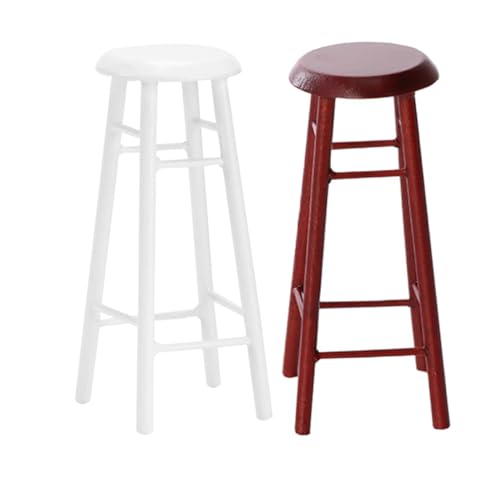 Gatuida 2 Stücke Miniatur Holz Hocker DIY Puppenhaus Möbel Vintage Barhocker Weiß Braun Kreatives Bastelset für Miniaturküche und Wohnzimmerszene Gatuida 2 Stücke Miniatur Holz Hocker DIY Puppenhaus Möbel Vintage Barhocker Weiß Braun Kreatives Bastelset für Miniaturküche und Wohnzimmerszene von Gatuida