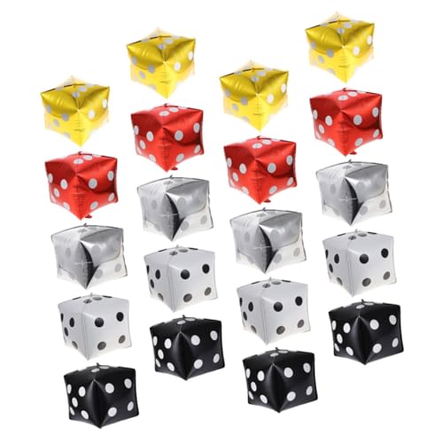 Gatuida 20 Stück Teiliges Würfel Folienballon Aluminiumfolie Partydeko Würfel luftballons Foto Requisiten Thema Gold Silber Schwarz Weiß Rot Gatuida 20 Stück Teiliges Würfel Folienballon Aluminiumfolie Partydeko Würfel luftballons Foto Requisiten Thema Gold Silber Schwarz Weiß Rot von Gatuida