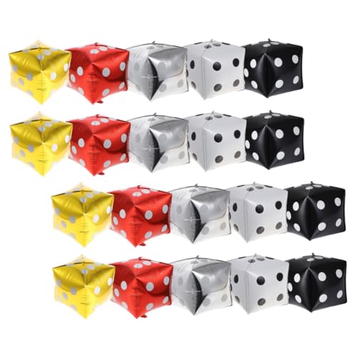 Gatuida 20 Stück Teiliges Würfel aluminiumfolie ballon themenparty deko in Gold Silber Schwarz Weiß und Rot Quadratische Form Vielseitig für Spiele Geburtstage Events und Fotorequisiten Gatuida 20 Stück Teiliges Würfel aluminiumfolie ballon themenparty deko in Gold Silber Schwarz Weiß und Rot Quadratische Form Vielseitig für Spiele Geburtstage Events und Fotorequisiten von Gatuida