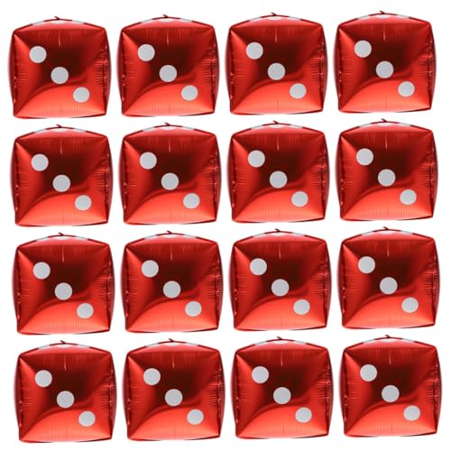 Gatuida 20 Stück Würfel Folienballons Rote Aluminiumfolie Spielthemen Partydeko für Erwachsene Würfelform für Atmosphäre Einfach zu Verwenden Langlebig und Auffällig Gatuida 20 Stück Würfel Folienballons Rote Aluminiumfolie Spielthemen Partydeko für Erwachsene Würfelform für Atmosphäre Einfach zu Verwenden Langlebig und Auffällig von Gatuida