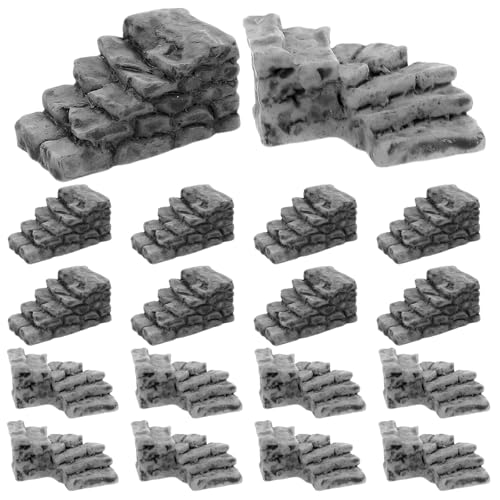 Gatuida 20-teilige Puppenhaustreppe: Miniatur-Puppenhaustreppe aus Kunstharz, Steinstufen – Gebogene und gerade Steintreppen für Garten, Landschaftsbau, Bonsai, Mini-Hausdekoration Gatuida 20-teilige Puppenhaustreppe: Miniatur-Puppenhaustreppe aus Kunstharz, Steinstufen – Gebogene und gerade Steintreppen für Garten, Landschaftsbau, Bonsai, Mini-Hausdekoration von Gatuida