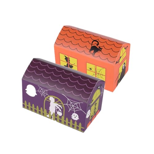 Gatuida 20St Süßigkeiten-Geschenkboxen Sarg behandeln Boxen Bonbontüten halloween süßigkeiten halloween candy Kürbiseimer Halloween-Spinnennetzmuster-Eimer Schokolade Süßigkeiten Box Geist von Gatuida