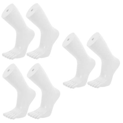 Gatuida 3 Paare Zehensocken Verkaufsdisplay-fußmodell Schaufensterpuppenfußständer Fußmodell Socken Schuhe Fußdisplay Für Socken Socken-display-form Mannequin-fußanzeige Vinyl Weiß von Gatuida