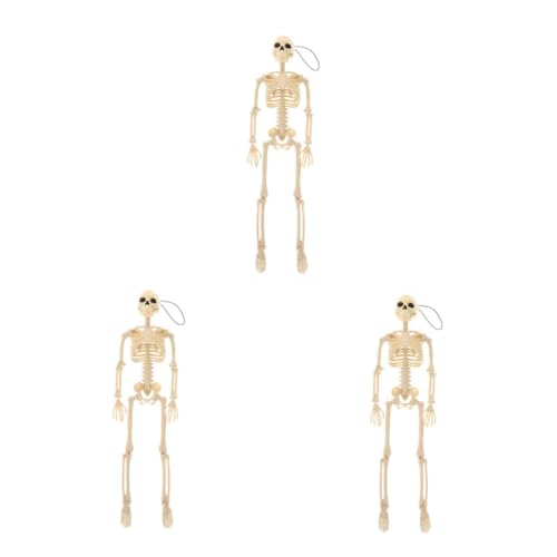 Gatuida 3 Stk Halloween-skelett Unheimlich Gothic Winziges Skelettmodell Schädelverzierung Halloween-fledermäuse Falsche Knochen Miniaturen Lustiges Skeletthandwerk Plastik Weiß von Gatuida