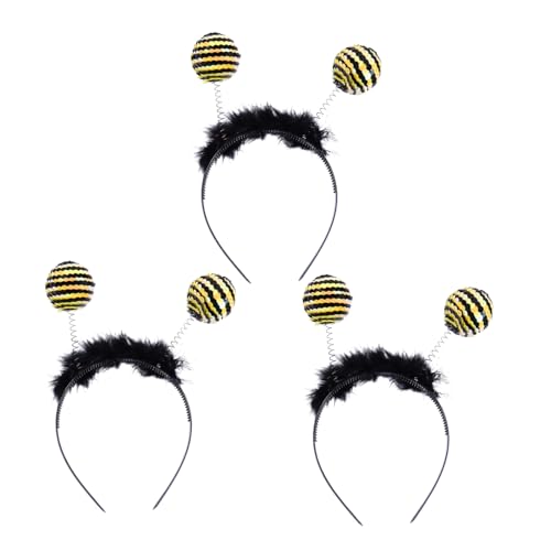 Gatuida 3 Stück Teiliges Bienen Stirnband mit Schwingenden Antennen Elastisches Haar Accessoire für Bequemes und Strapazierfähiges Kopfband für Kindergarten und Karneval Gatuida 3 Stück Teiliges Bienen Stirnband mit Schwingenden Antennen Elastisches Haar Accessoire für Bequemes und Strapazierfähiges Kopfband für Kindergarten und Karneval von Gatuida