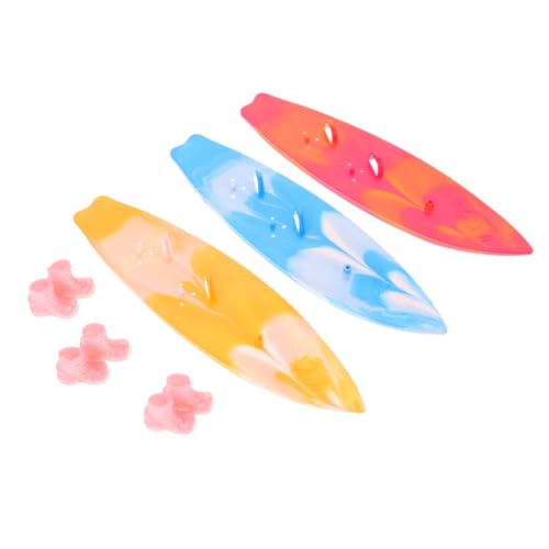 Gatuida 3 Stück Teiliges Mini Surfbrett mit Kunststoff Puppenschuhen Detailreiche Strand Tischdekoration Vielseitige Miniatur Surfbrett Modelle für Puppenszenen Beach Party Deko Gatuida 3 Stück Teiliges Mini Surfbrett mit Kunststoff Puppenschuhen Detailreiche Strand Tischdekoration Vielseitige Miniatur Surfbrett Modelle für Puppenszenen Beach Party Deko von Gatuida