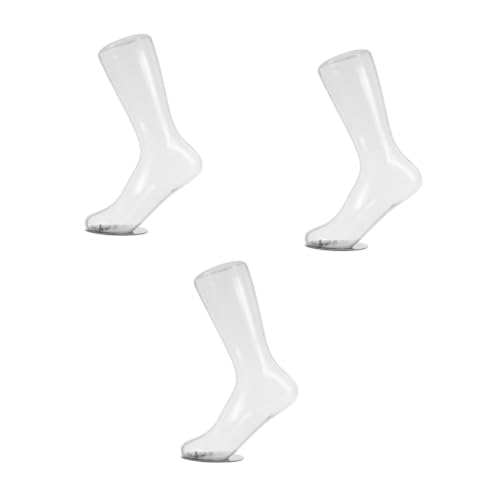 Gatuida 3 Stück Transparente Fußmodellschuhe Transparente Socken Sockenschaufensterpuppe Sockenständer Schaufensterpuppenfüße Für Socken Fußsocken Modellfußanzeige Kunststofffüße von Gatuida