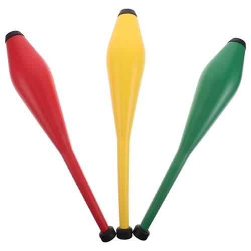Gatuida 3-teiliges Jonglierspielzeug-Set für Kinder, Trainingsclubs, Clown, akrobatischer Kunststoffstab, Leistungsausrüstung für die Zirkusbühnenshow Gatuida 3-teiliges Jonglierspielzeug-Set für Kinder, Trainingsclubs, Clown, akrobatischer Kunststoffstab, Leistungsausrüstung für die Zirkusbühnenshow von Gatuida