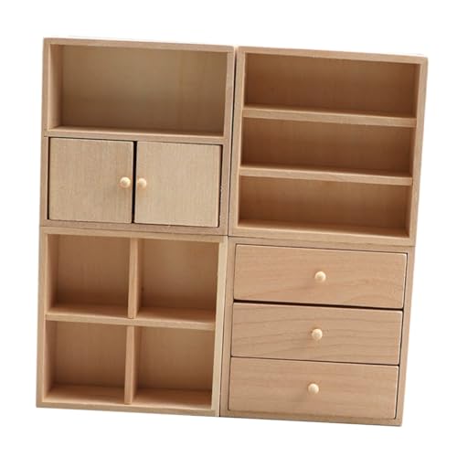 Gatuida 4 Stück Miniatur Holzschrank DIY Realistische Mini Möbel für Puppenhaus Handgefertigtes Mini Regal Kreatives Basteln für Erwachsene Puppenhaus Zubehör Gatuida 4 Stück Miniatur Holzschrank DIY Realistische Mini Möbel für Puppenhaus Handgefertigtes Mini Regal Kreatives Basteln für Erwachsene Puppenhaus Zubehör von Gatuida