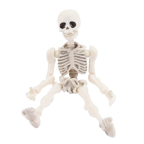 Gatuida 4 Stück Skelett Mann Modell Spukhaus Requisiten Schaufensterpuppen Gotische Dekorationsfiguren Mini-dekor Männchen Halloween Skelettmodell Realistisches Skelett Weiß Plastik von Gatuida