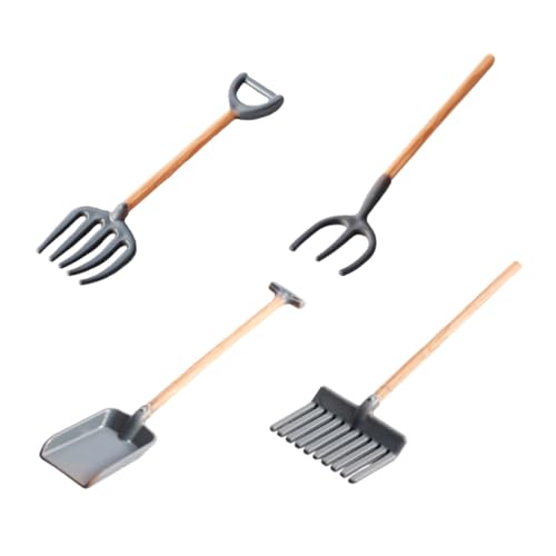 Gatuida 4 Stück Teiliges Mini Gartenwerkzeug Set Miniatur Schaufel Harke Garten Zubehör für Puppenhaus Farm DIY Gatuida 4 Stück Teiliges Mini Gartenwerkzeug Set Miniatur Schaufel Harke Garten Zubehör für Puppenhaus Farm DIY von Gatuida