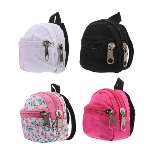 Gatuida 4 Stück Teiliges Miniatur Puppen Rucksack aus Polyester Leichthaltig und Strapazierfähig zum Kreativen DIY Gestalten Passend für Puppen als Schulranzen Zubehör für Rollenspiele und Gatuida 4 Stück Teiliges Miniatur Puppen Rucksack aus Polyester Leichthaltig und Strapazierfähig zum Kreativen DIY Gestalten Passend für Puppen als Schulranzen Zubehör für Rollenspiele und von Gatuida