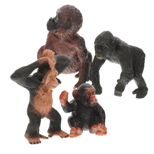 Gatuida 4 Stück Teiliges Schimpansen Modell Realistische Kleine Wildtier Figuren aus Robustem Detailreich Gestaltete Tiermodelle als Dekorative Sammelfiguren für Kinderzimmer und Gatuida 4 Stück Teiliges Schimpansen Modell Realistische Kleine Wildtier Figuren aus Robustem Detailreich Gestaltete Tiermodelle als Dekorative Sammelfiguren für Kinderzimmer und von Gatuida
