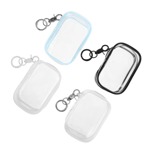 Gatuida 4 Stück Teiliges Transparente PVC Aufbewahrungstaschen mit Schlüsselanhänger Kompakte Tragbare Organizer für Plüschpuppen und Sammelfiguren Modische Kleine Quadrattaschen für Gatuida 4 Stück Teiliges Transparente PVC Aufbewahrungstaschen mit Schlüsselanhänger Kompakte Tragbare Organizer für Plüschpuppen und Sammelfiguren Modische Kleine Quadrattaschen für von Gatuida