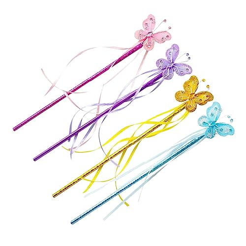 Gatuida 4 Stücke Schmetterlings Feenstäbe für Kinder Verstellbare Zauberstäbe für Partys Farbige Schmetterling Zauberstäbe für Cosplays und Maskenbälle Gatuida 4 Stücke Schmetterlings Feenstäbe für Kinder Verstellbare Zauberstäbe für Partys Farbige Schmetterling Zauberstäbe für Cosplays und Maskenbälle von Gatuida