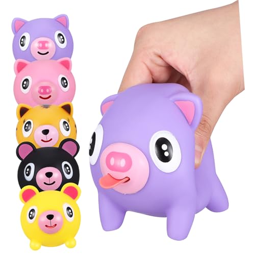 Gatuida 5 STK kuscheltiere + quetsch + Toy Squishy- Stressschwein Schweinchen, dehnbares lustiges dehnbares Squeeze- - PVC von Gatuida